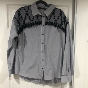 Zara striped button down